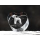 Bedlington Terrier, Kristall Herz mit Hund, Souvenir, Dekoration, limitierte Auflage, ArtDog
