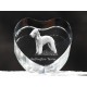 Bedlington Terrier, cuore di cristallo con il cane, souvenir, decorazione, in edizione limitata, ArtDog