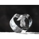Flandrischer Treibhund, Kristall Herz mit Hund, Souvenir, Dekoration, limitierte Auflage, ArtDog