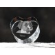 Boxer, cristal coeur avec un chien, souvenir, décoration, édition limitée, ArtDog