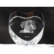 Boxer uncropped, crystal heart with dog, souvenir, decoration, limited edition, Collection