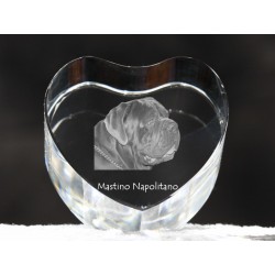 Neapolitan Mastiff, crystal heart with dog, souvenir, decoration, limited edition, Collection