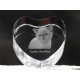 Exotic shorthair, cuore di cristallo con il gatto, souvenir, decorazione, in edizione limitata, ArtDog