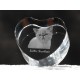 Gato exótico, corazón de cristal con el gato, recuerdo, decoración, edición limitada, ArtDog