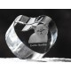 Exotic shorthair, cuore di cristallo con il gatto, souvenir, decorazione, in edizione limitata, ArtDog