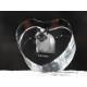 Kot syjamski - kryształowe serce z wizerunkiem kota, dekoracja, prezent, kolekcja!