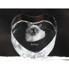 Birma-Katze, Kristall Herz mit Katze, Souvenir, Dekoration, limitierte Auflage, ArtDog