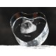 Sacré de Birmanie, cristal coeur avec un chat, souvenir, décoration, édition limitée, ArtDog