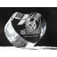 American shorthair, cristal coeur avec un chat, souvenir, décoration, édition limitée, ArtDog
