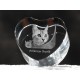 American shorthair - kryształowe serce z wizerunkiem kota, dekoracja, prezent, kolekcja!