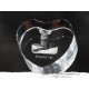 Oriental shorthair, cristal coeur avec un chat, souvenir, décoration, édition limitée, ArtDog