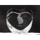 Sphynx, cristal coeur avec un chat, souvenir, décoration, édition limitée, ArtDog