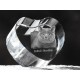 British Shorthair, cristal coeur avec un chat, souvenir, décoration, édition limitée, ArtDog