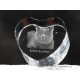 British Shorthair, corazón de cristal con el gato, recuerdo, decoración, edición limitada, ArtDog