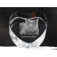 British Shorthair, cuore di cristallo con il gatto, souvenir, decorazione, in edizione limitata, ArtDog