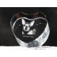 Cornish Rex - kryształowe serce z wizerunkiem kota, dekoracja, prezent, kolekcja!