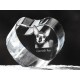 Cornish Rex, cristal coeur avec un chat, souvenir, décoration, édition limitée, ArtDog