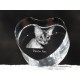 Devon rex - kryształowe serce z wizerunkiem kota, dekoracja, prezent, kolekcja!