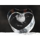 Kot balinese - kryształowe serce z wizerunkiem kota, dekoracja, prezent, kolekcja!