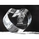 American Bobtail, corazón de cristal con el gato, recuerdo, decoración, edición limitada, ArtDog