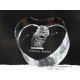 American Bobtail, Kristall Herz mit Katze, Souvenir, Dekoration, limitierte Auflage, ArtDog