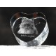 Kot brytyjski długowłosy - kryształowe serce z wizerunkiem kota, dekoracja, prezent, kolekcja!