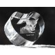Savannah , cristal coeur avec un chat, souvenir, décoration, édition limitée, ArtDog