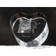 Manx, cuore di cristallo con il gatto, souvenir, decorazione, in edizione limitata, ArtDog