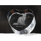LaPerm, cuore di cristallo con il gatto, souvenir, decorazione, in edizione limitata, ArtDog
