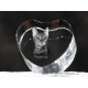 Toyger, cuore di cristallo con il gatto, souvenir, decorazione, in edizione limitata, ArtDog