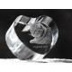 Highland Lynx, cuore di cristallo con il gatto, souvenir, decorazione, in edizione limitata, ArtDog
