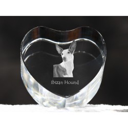 Podenco ibicenco, cuore di cristallo con il cane, souvenir, decorazione, in edizione limitata, ArtDog