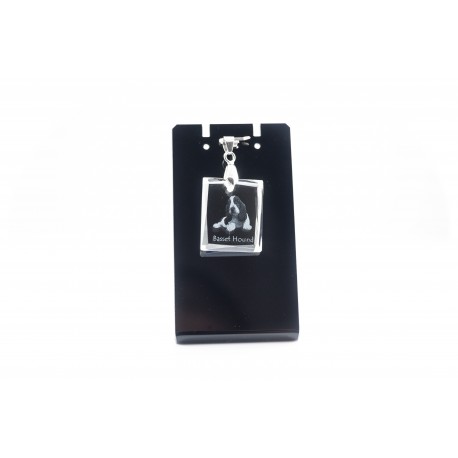 Basset Hound, collar de cristal perro, colgante, alta calidad, regalo excepcional, Colección!
