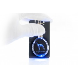 English Pointer, Dog Crystal Keyring, Keychain, High Quality, Exceptional Gift