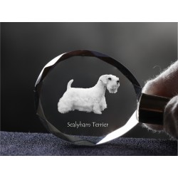 Sealyham terrier, Cane di cristallo Portachiavi, portachiavi, di alta qualità, regalo eccezionale