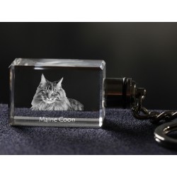 Kryształowy brelok z wizerunkiem kota