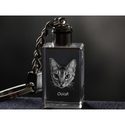 Ocicat - kryształowy brelok z wizerunkiem kota