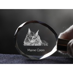 Maine Coon - kryształowy brelok z wizerunkiem kota