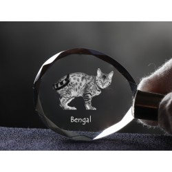 Bengal - kryształowy brelok z wizerunkiem kota