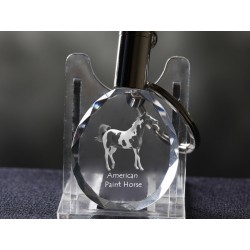 American Paint Horse, caballo Crystal Llavero, Llavero, alta calidad, regalo excepcional