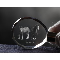 Clydesdale - kryształowy brelok z wizerunkiem konia