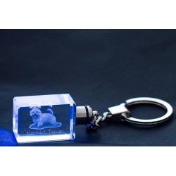 Norwich Terrier, chien de cristal Porte-clés, Porte-clés, de haute qualité, cadeau exceptionnel