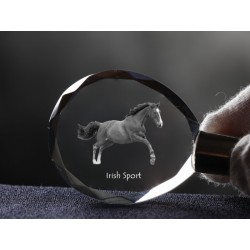 Irlandzki koń sportowy - kryształowy brelok z wizerunkiem konia