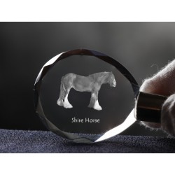Shire horse - kryształowy brelok z wizerunkiem konia