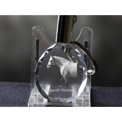 Spanish Norman, cheval de cristal Porte-clés, Porte-clés, de haute qualité, cadeau exceptionnel