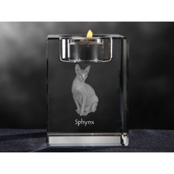 Sphynx, lustre en cristal avec un chat, souvenir, décoration, édition limitée, ArtDog