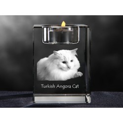 Angora turc, lustre en cristal avec un chat, souvenir, décoration, édition limitée, ArtDog