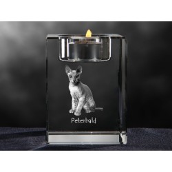Peterbald, lampadario di cristallo con il gatto, souvenir, decorazione, in edizione limitata, ArtDog
