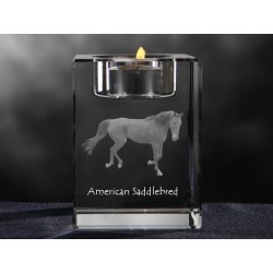 American Saddlebred - kryształowy świecznik, wyjątkowy prezent, pamiątka, dekoracja!