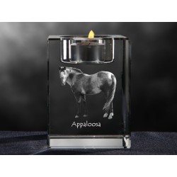 Appaloosa - kryształowy świecznik, wyjątkowy prezent, pamiątka, dekoracja!